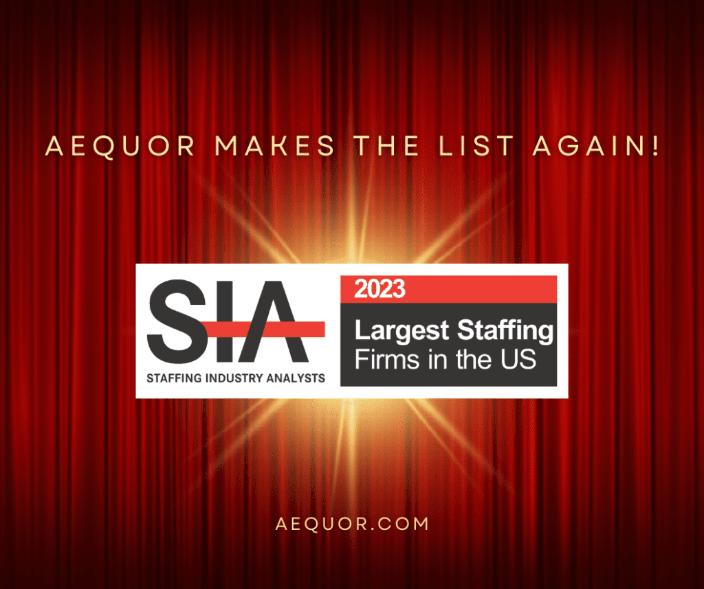 2023 SIA Largest Staffing Firms in the US recognition logo